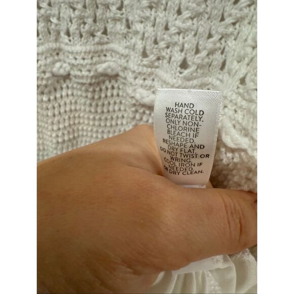 J Jill crocheted white dress size Large - Picture 6 of 9